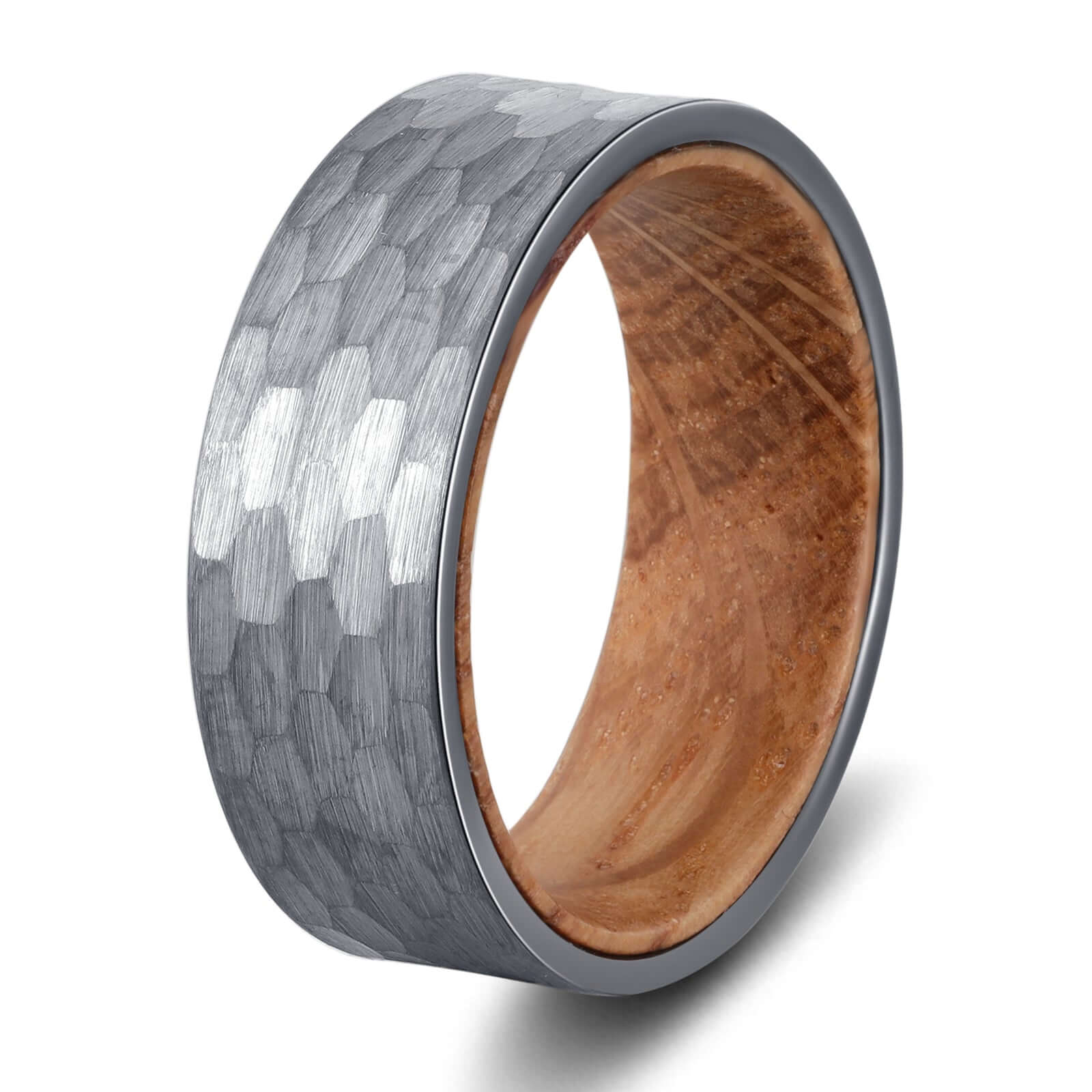 Multiple Textures Tungsten Carbide Rings - Silver - MUHAKA