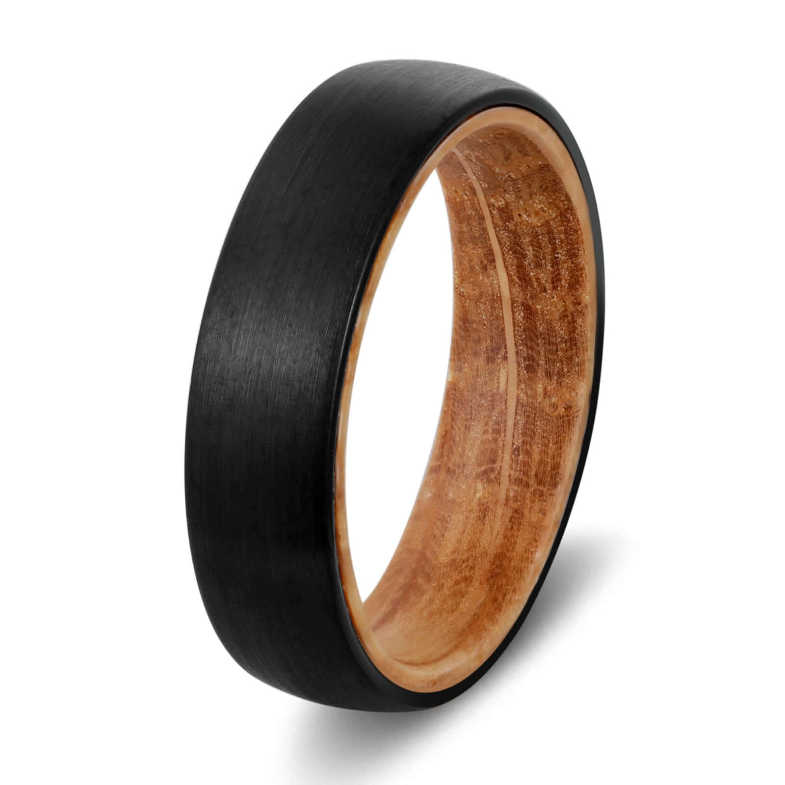 Black Shine Tungsten Carbide Wedding Band- Black - MUHAKA