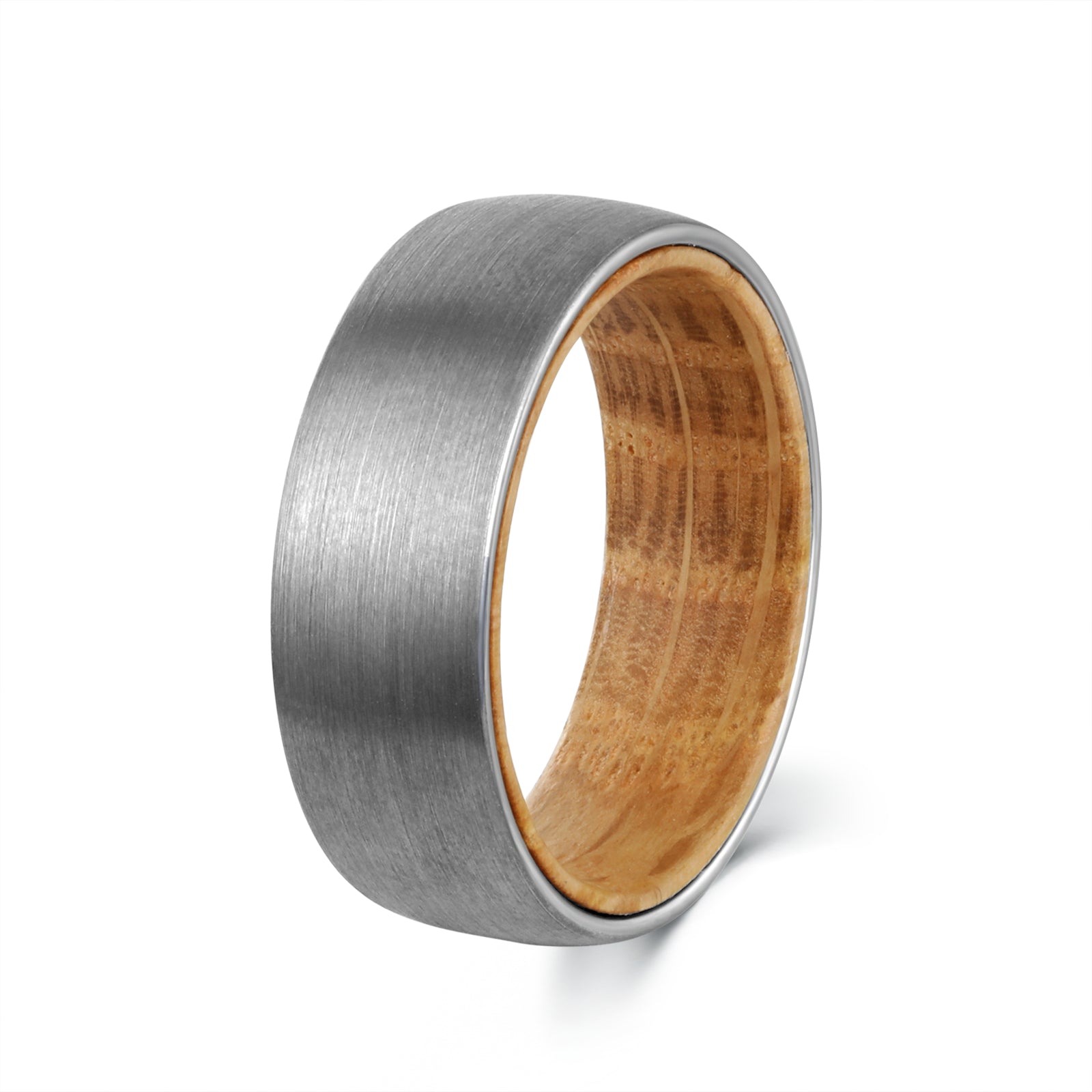 Silver Tungsten Carbide Wedding Ban - MUHAKA