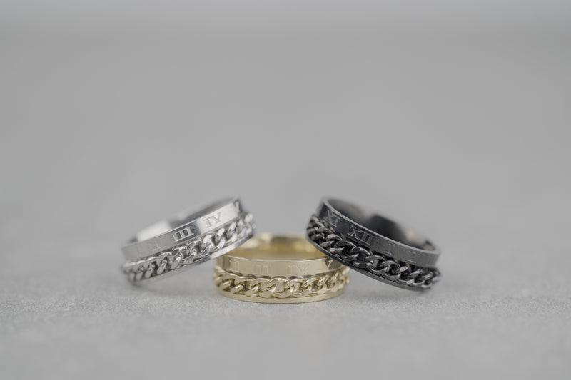 CHAIN RING - ROMAN BLACK - MUHAKA