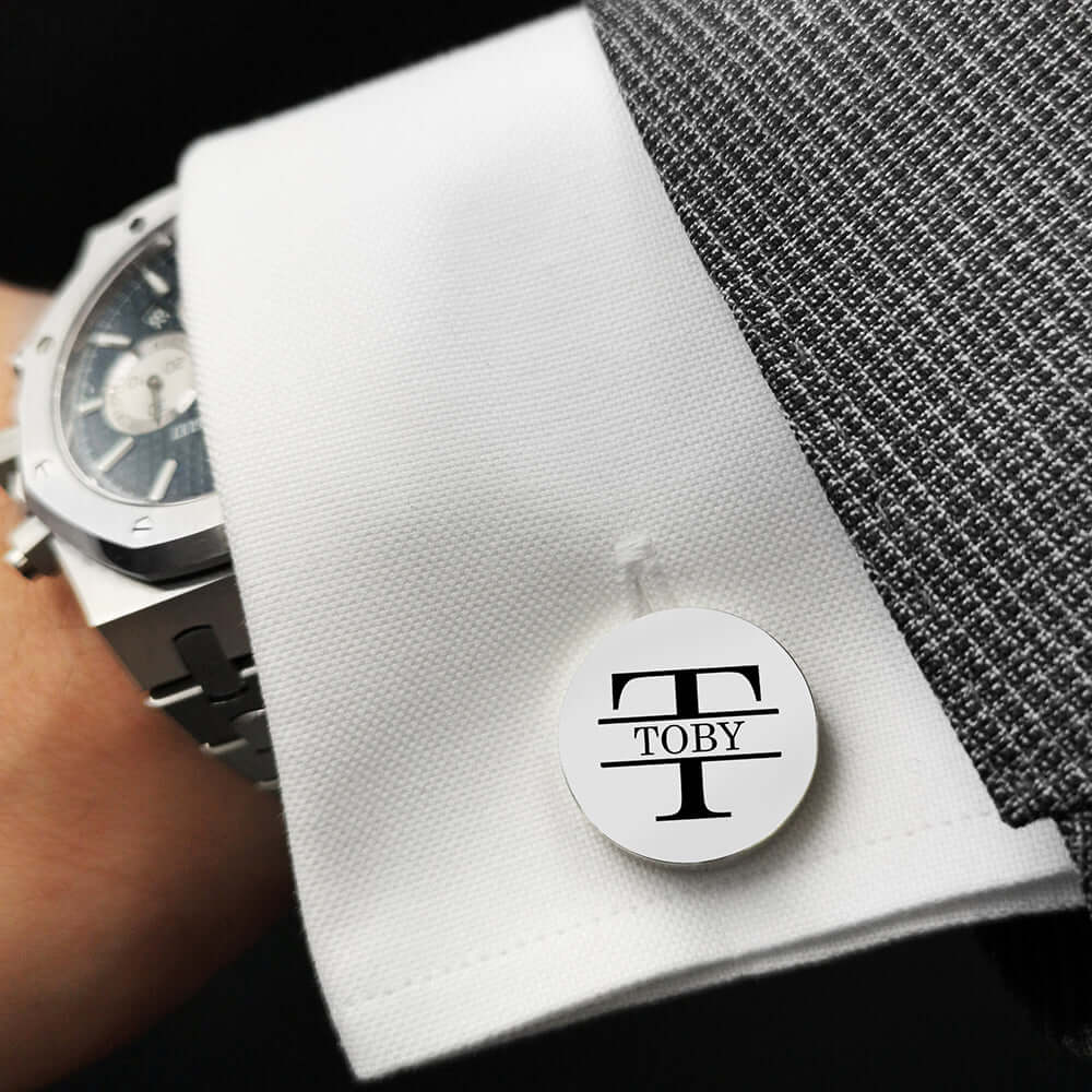 Personalized Engraved Wedding Name Cufflinks - MUHAKA