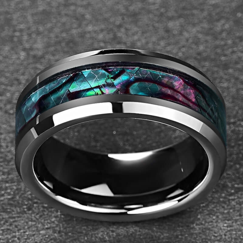 Noir Veneer Tungsten Ring - MUHAKA