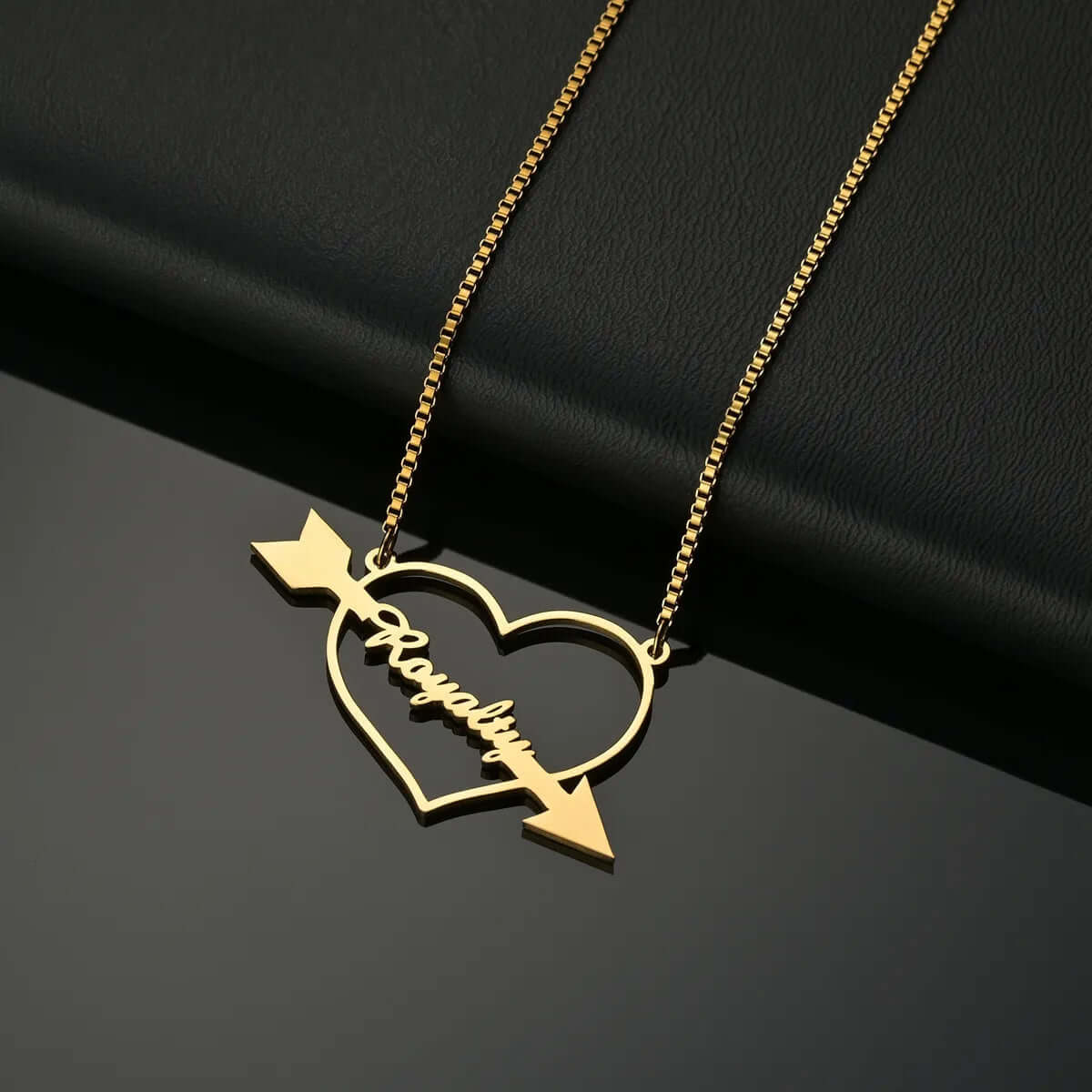 18k Gold Plated Personalized Gold Nameplate Women Necklace - MUHAKA