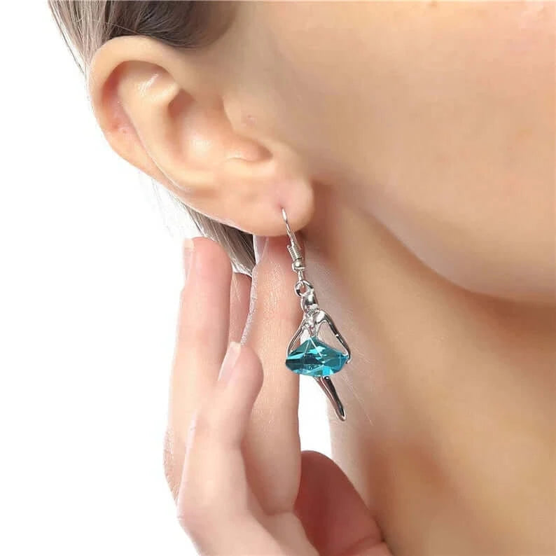 Ladies Silver Water Drop Earrings - MUHAKA