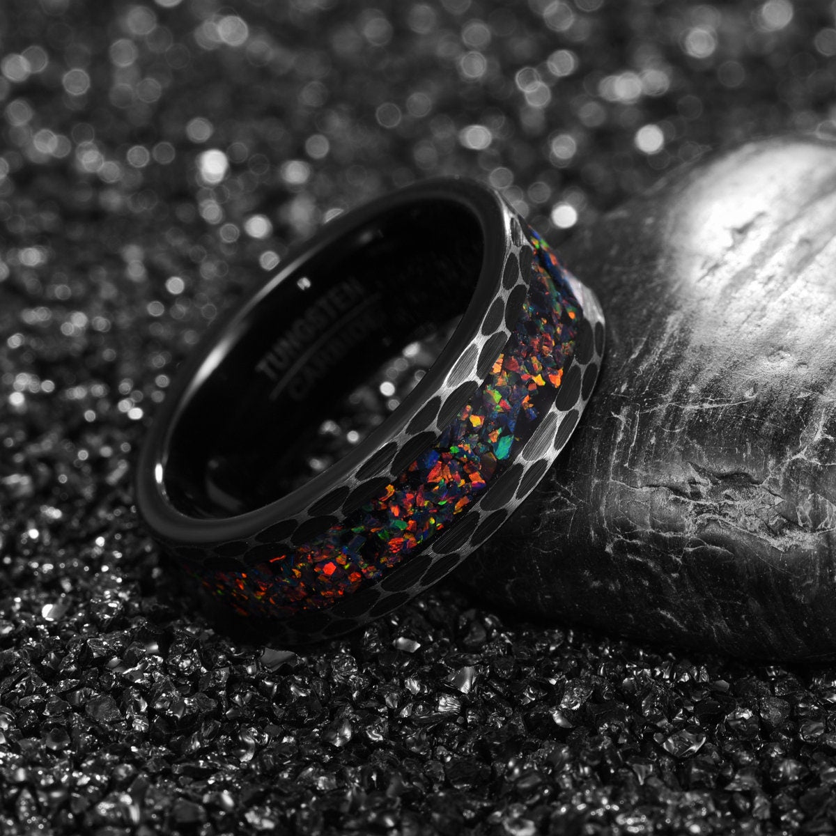 Tungsten Floral Fusion Opal Ring - MUHAKA