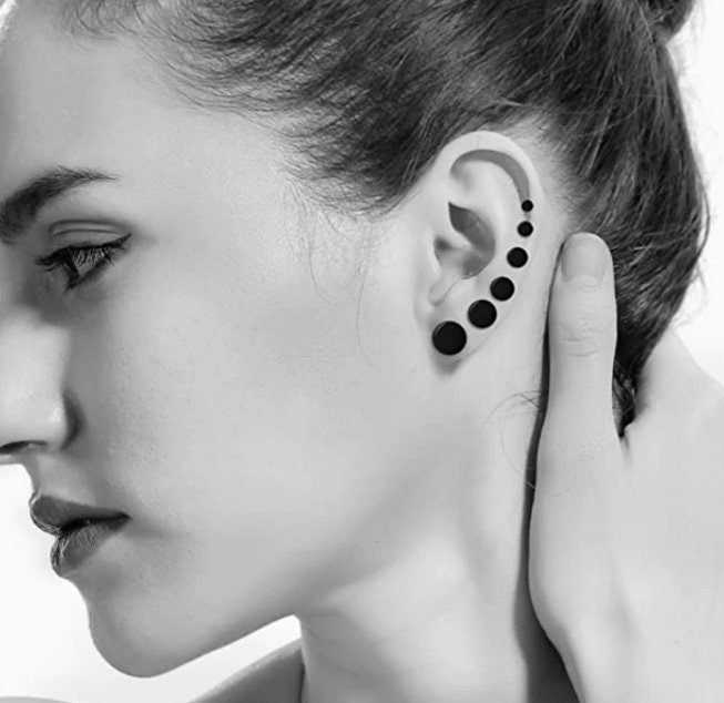 Steel Punk Studs Set - Round Ear Studs - MUHAKA