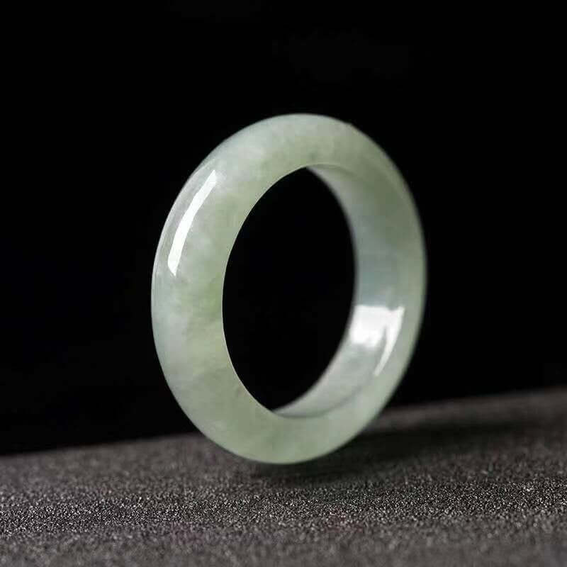 Jade Ring ,Green Color, simple Jadeite Band,Party Jewlery - MUHAKA