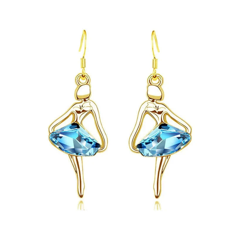 Ladies Gold Water Drop Earrings - MUHAKA